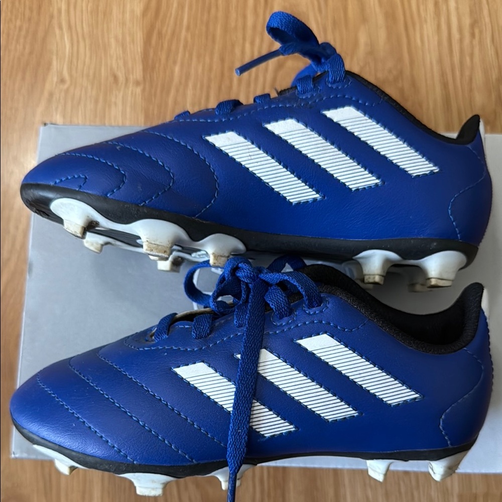 Kids Blue Adidas Soccer Shoes
